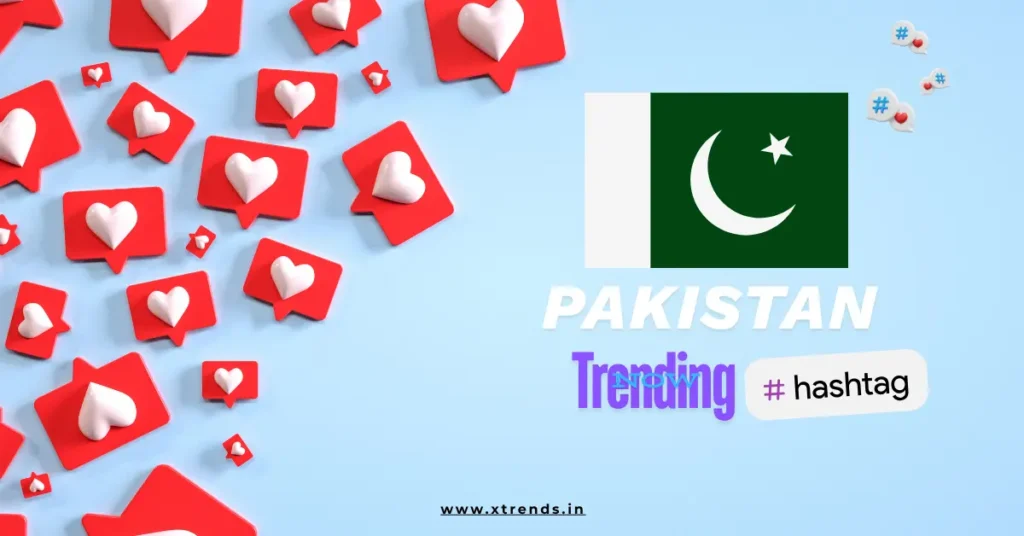 Pakistan trending on Twitter with popular hashtags and topics highlighted in a vibrant graphic.