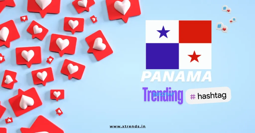 Panama trending on Twitter with popular hashtags and topics highlighted in a vibrant graphic.